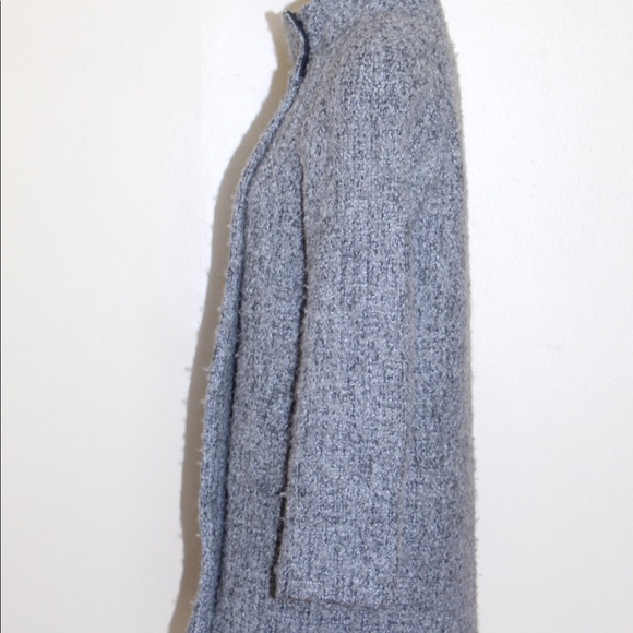 DKNY Charcoal Gray Wool Blend Boucle Double Breasted Peacoat Women’s 6 - Picture 3 of 12
